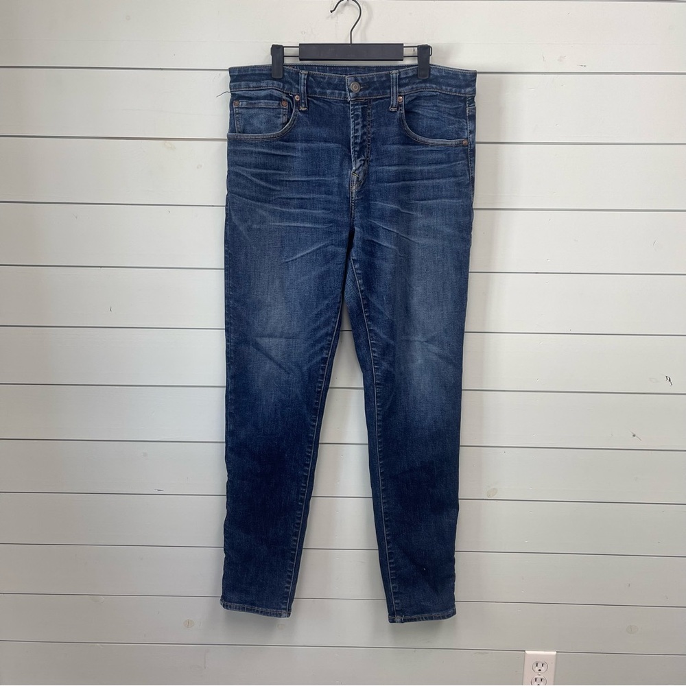 American Eagle blue denim jeans next level airflex men’s size 34 X 34